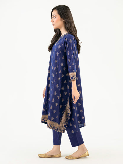 2 Piece Winter Jacquard Suit-Embroidered(Pret)