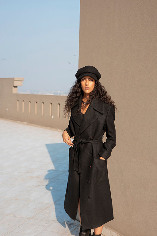 Chaos - The Black Raven ; Vogue Edition Long Black Coat Women