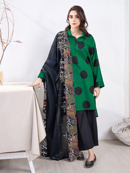 2 Piece Khaddar Suit-Printed (Unstitched)