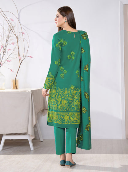 3 Piece Khaddar Suit-Emboss Print(Unstitched)