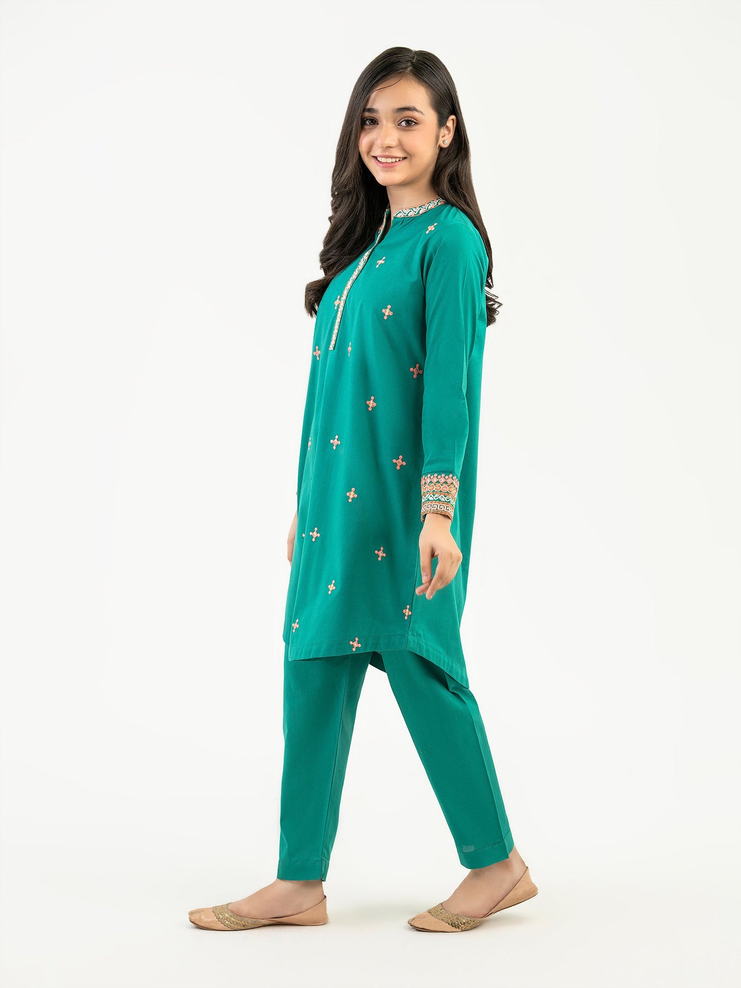 2 Piece Winter Cotton Suit-Embroidered (Pret)