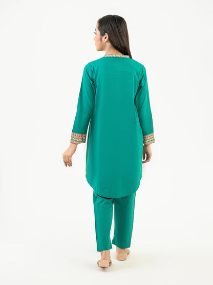 2 Piece Winter Cotton Suit-Embroidered (Pret)