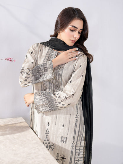 3 Piece Khaddar Suit-Printed(Unstitched)