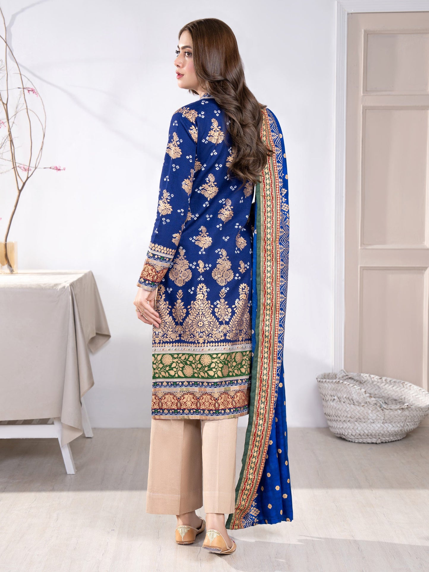 2 Piece Khaddar Suit-Paste Print(Unstitched)