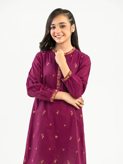 Khaddar Shirt-Embroidered (Pret)