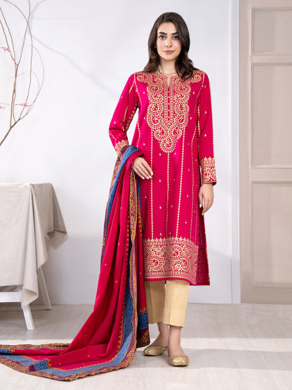 2 Piece Khaddar Suit-Paste Print (Unstitched)