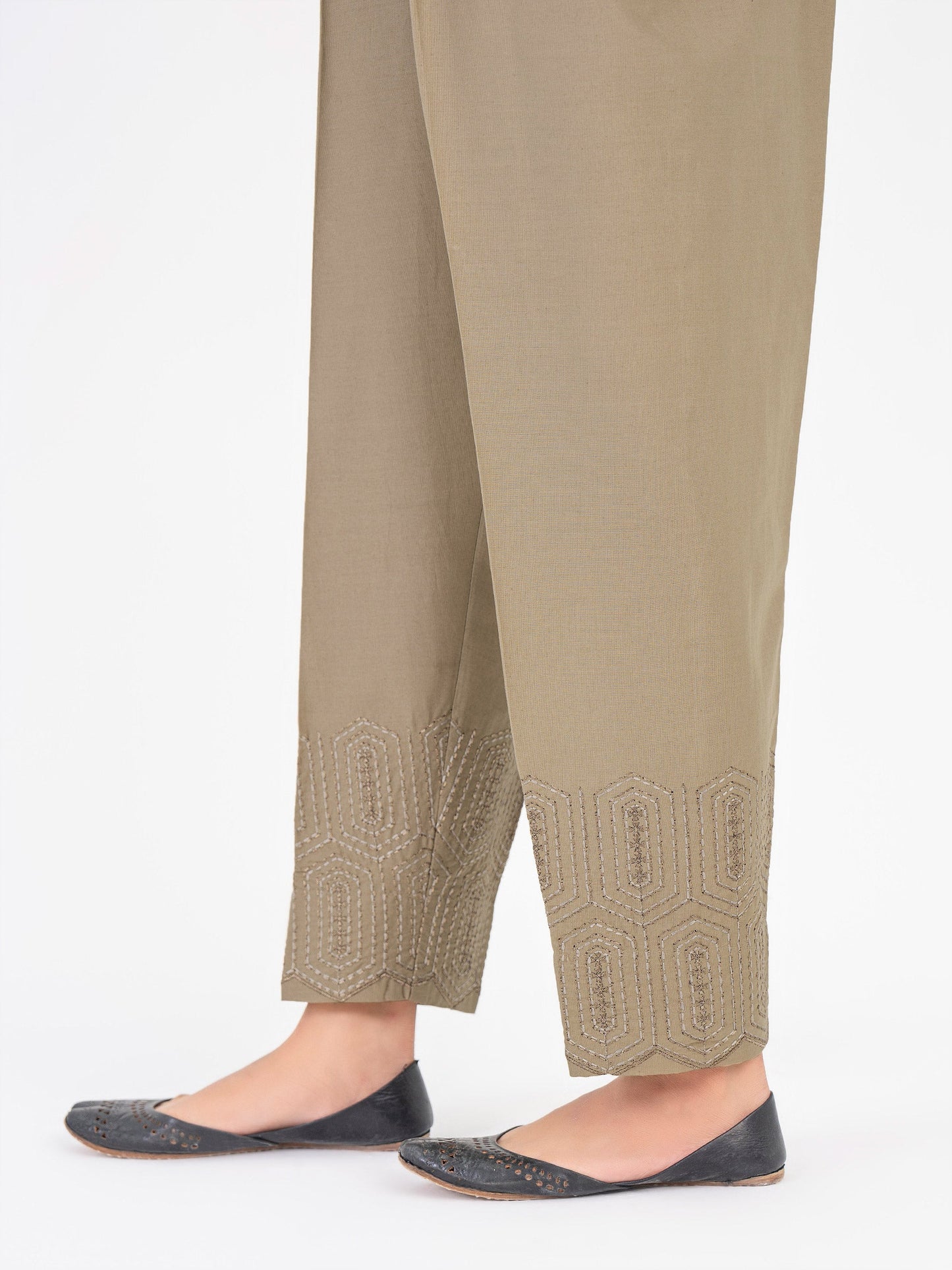 Embroidered Winter Cotton Trouser(Pret)