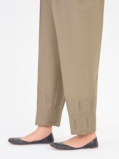 Embroidered Winter Cotton Trouser(Pret)