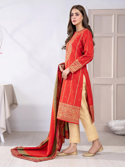 2 Piece Khaddar Suit-Paste Print(Unstitched)