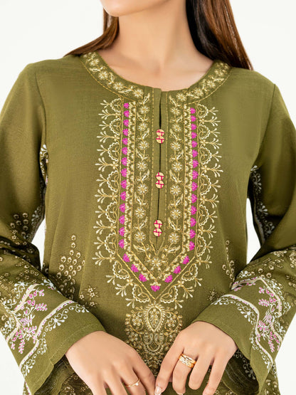 Khaddar Shirt-Embroidered (Pret)