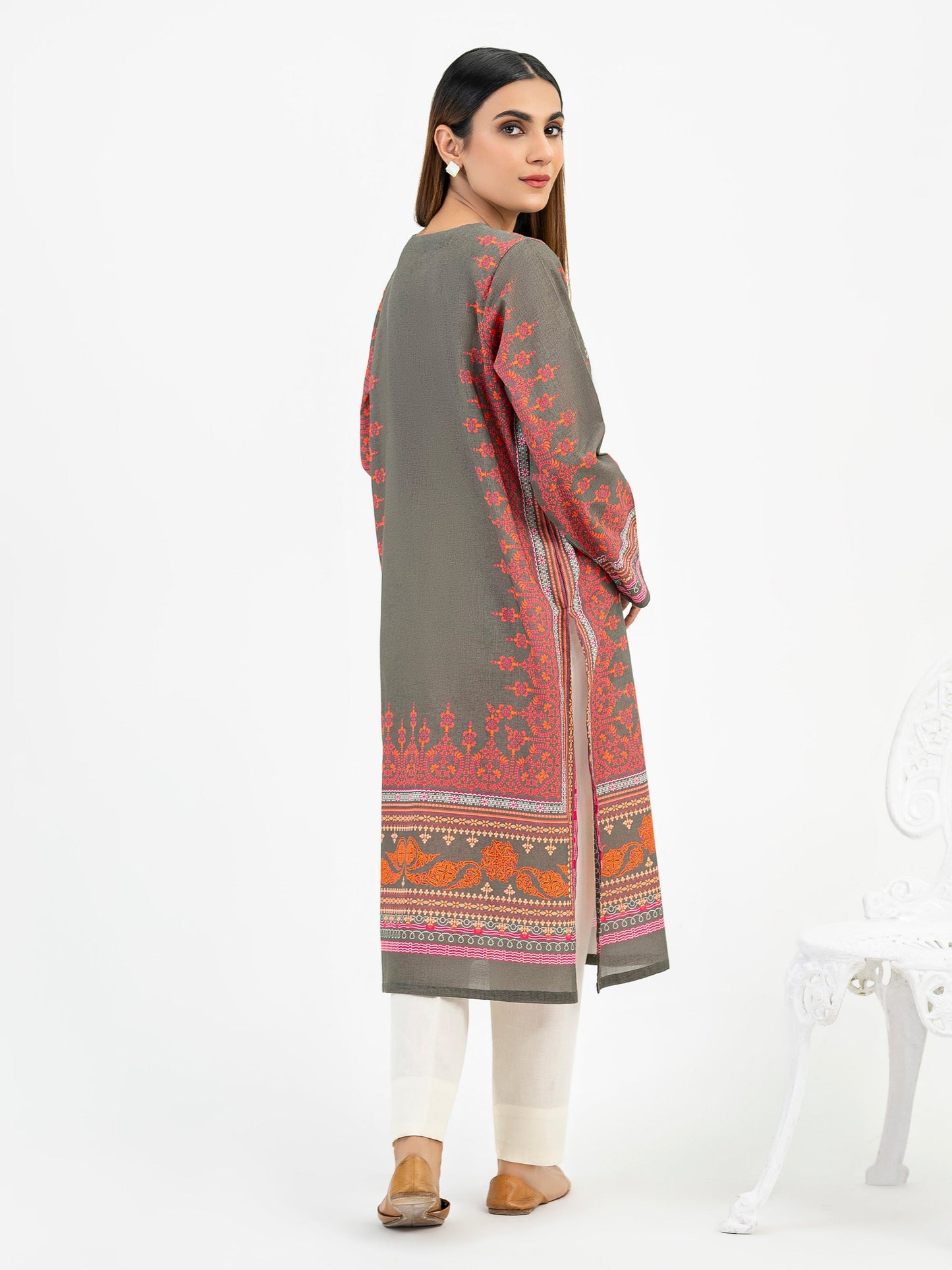 Khaddar Shirt-Embroidered (Pret)