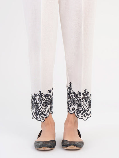 Embroidered Khaddar Trouser (Pret)