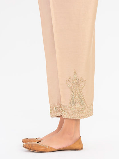 Embroidered Satin Trouser