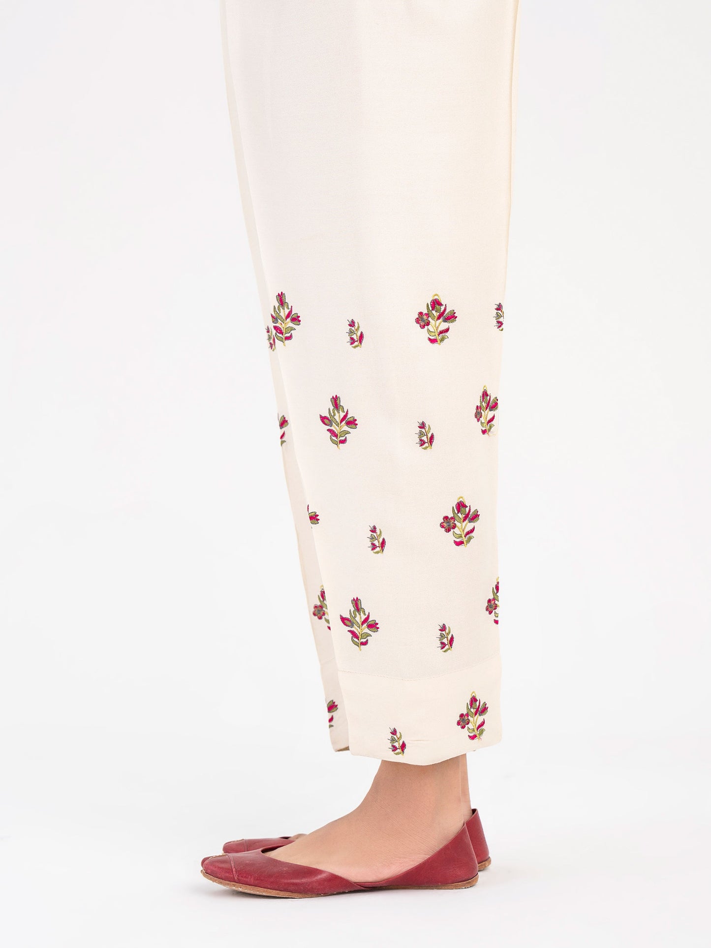 Embroidered Crepe Trouser