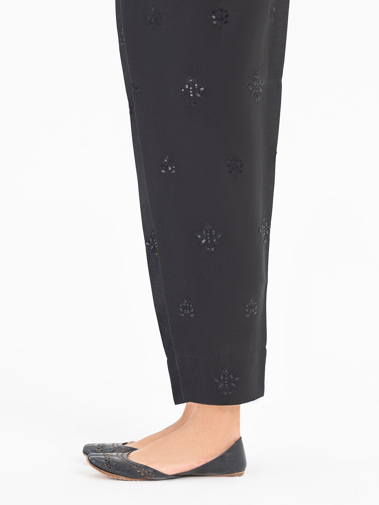 Embroidered Winter Cotton Trouser(Pret)