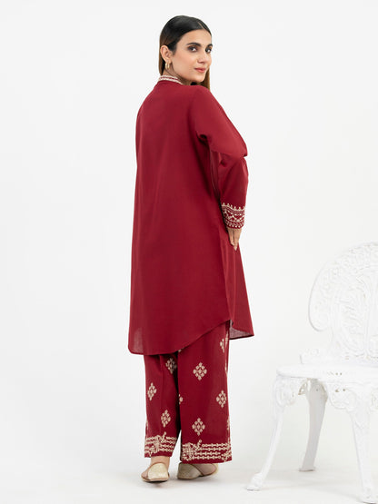 2 Piece Khaddar Suit-Embroidered (Pret)