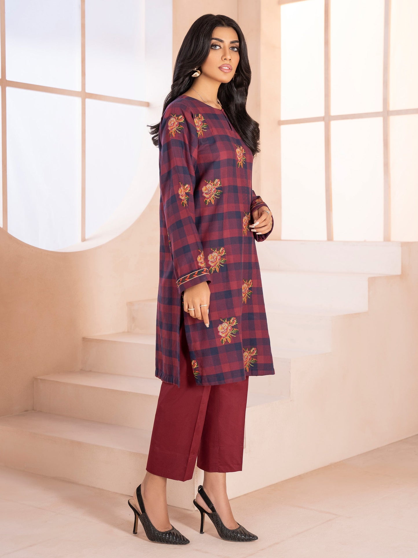 Limelight - 2 Piece Embroidered Yarn Dyed Suit