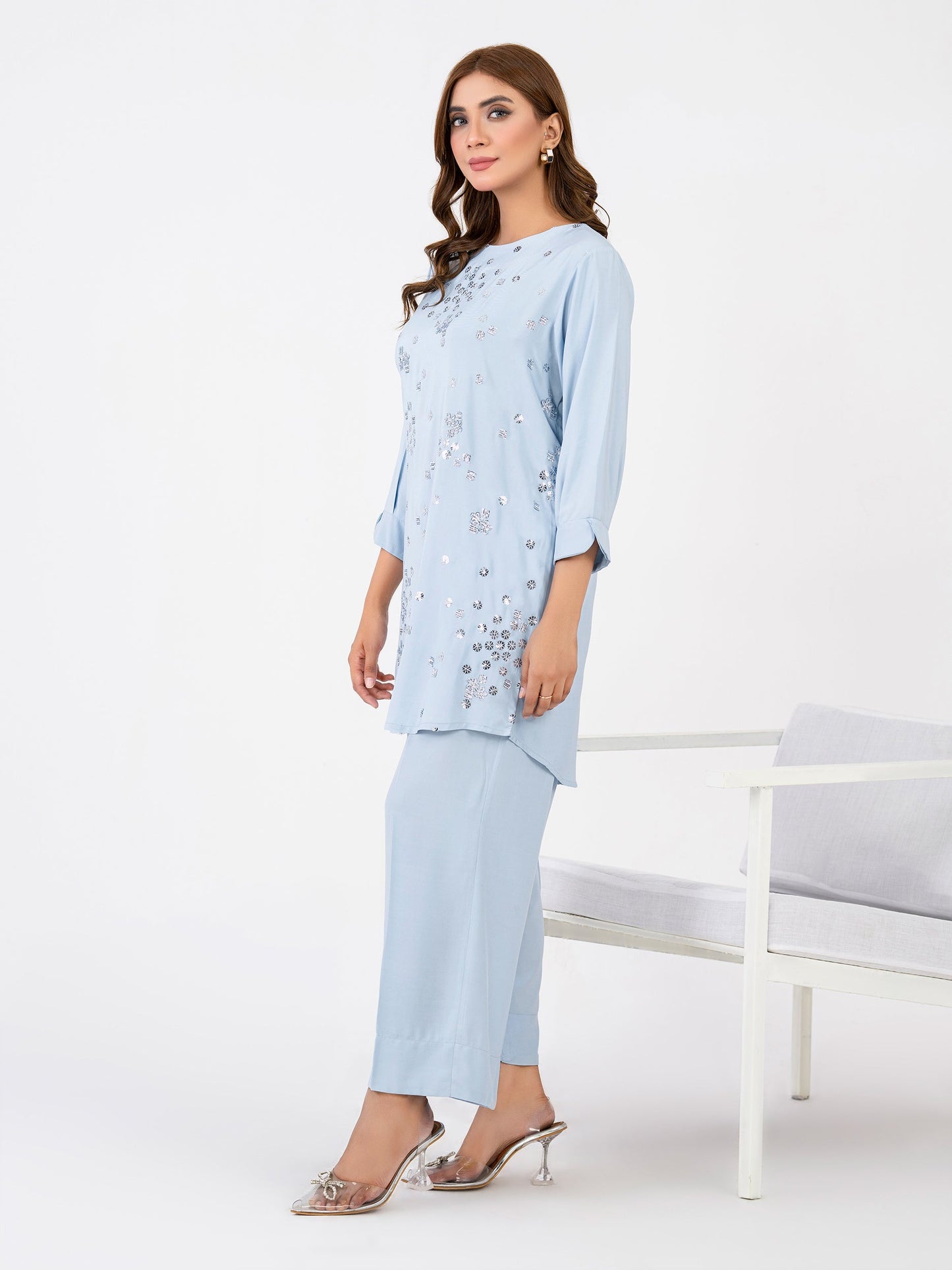 Limelight - Viscose Co-ord Set-Embroidered(Pret)