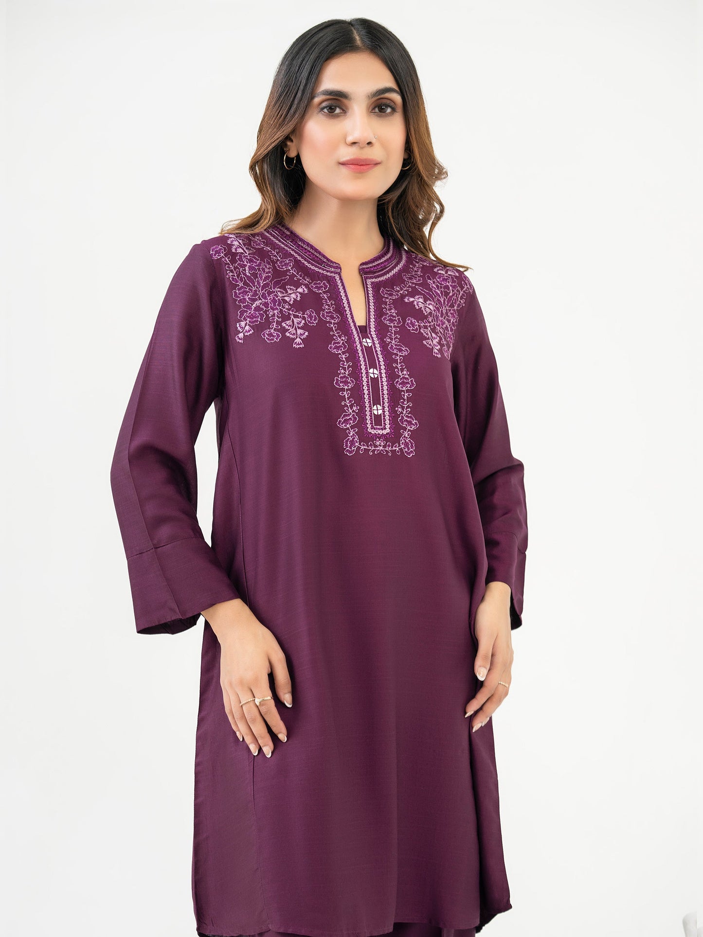 2 Piece Viscose Suit-Embroidered (Pret)