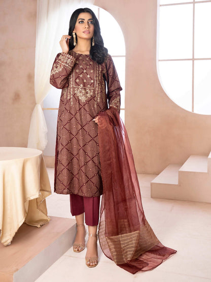 Limelight - 2 Piece Jacquard Suit-Unstitched Embroidered