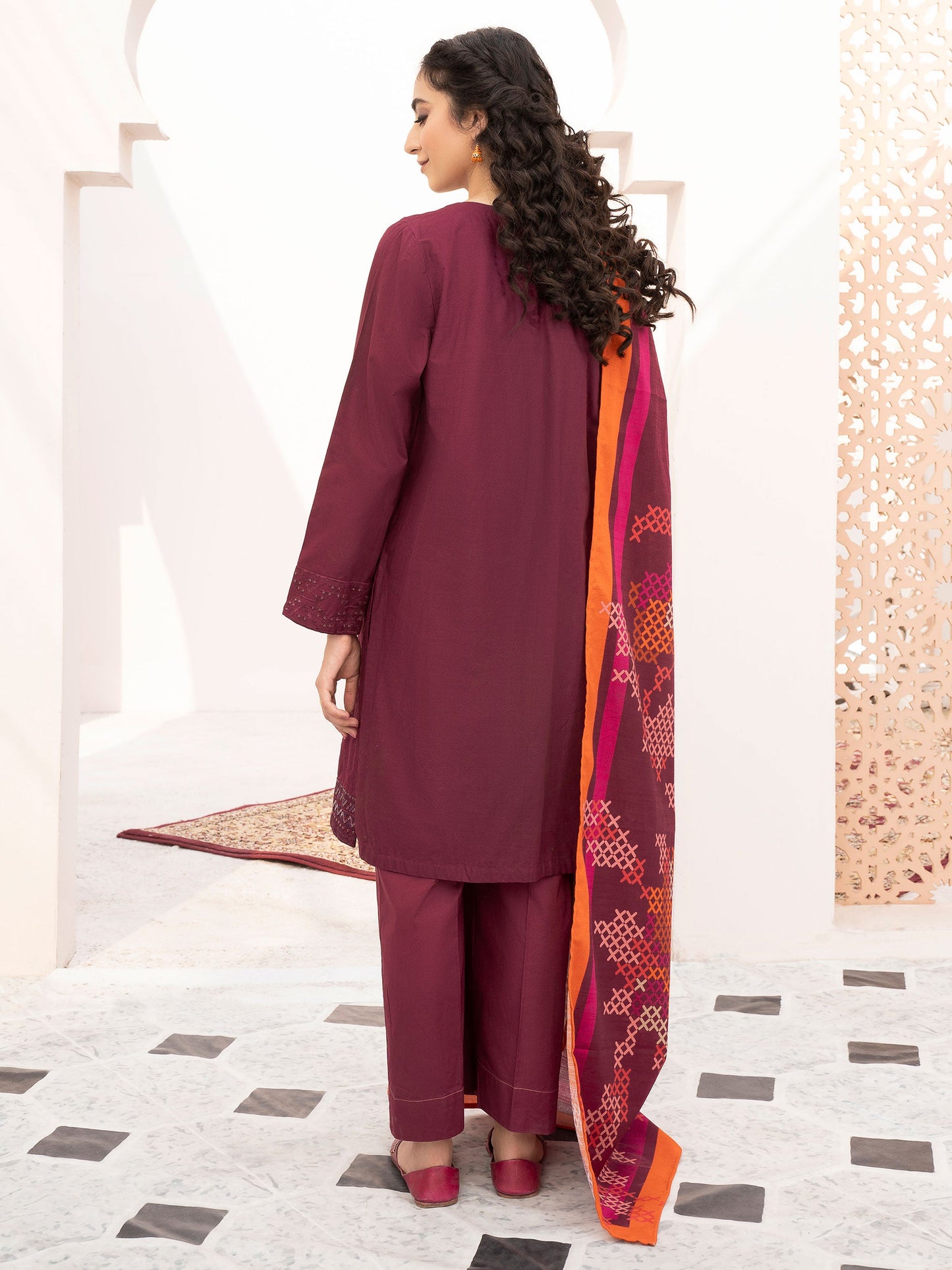 3 Piece Winter Cotton Suit-Embroidered (Unstitched)