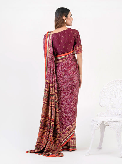 2 Piece Silk Saree-Printed (Pret)