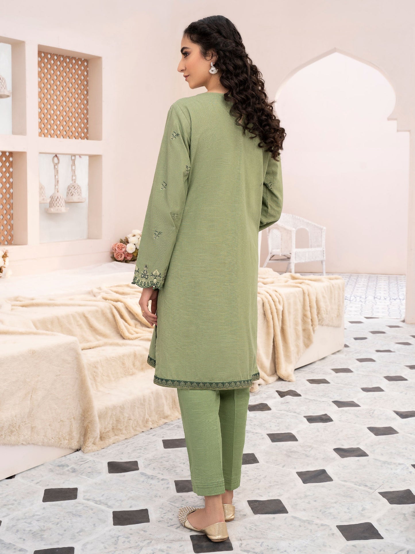 2 Piece Embroidered Khaddar Suit