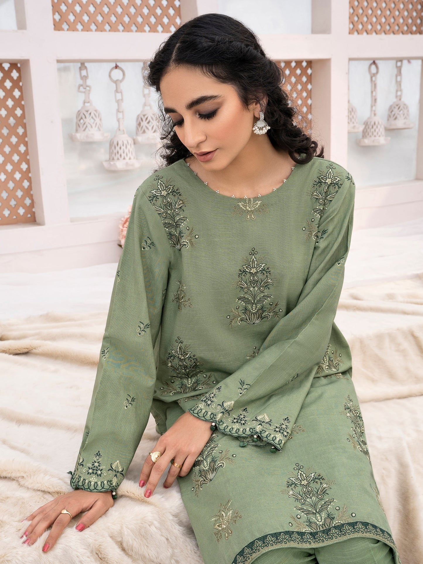 2 Piece Embroidered Khaddar Suit