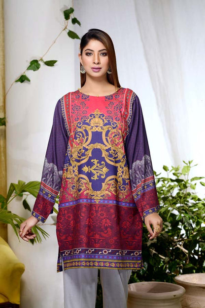 Adan's Libas - Eleganza - Digital Printed Unstitch Lawn Kurti