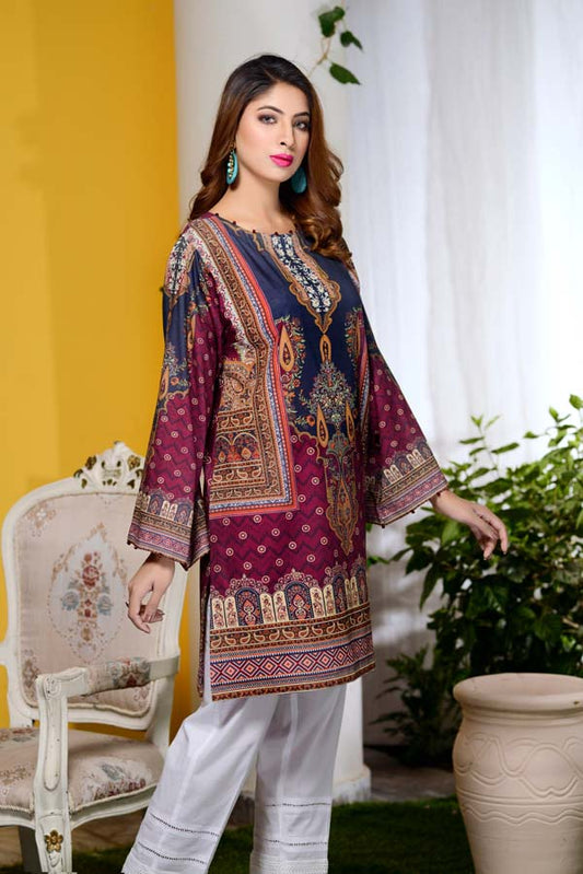Adan's Libas - Culture Prey - Digital Printed Unstitch Lawn Kurti