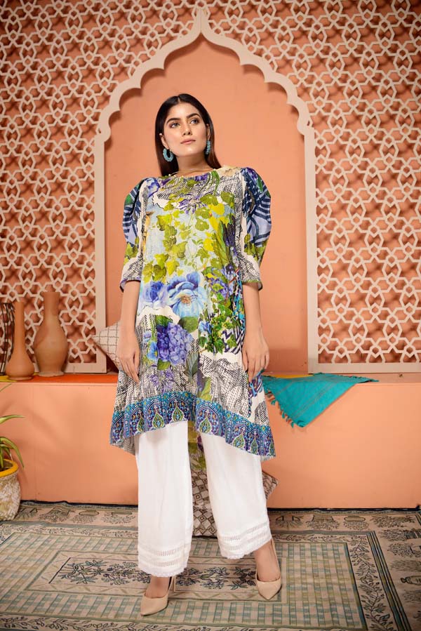 Adan's Libas - Citrus - Digital Mesuri Lawn Unstitch Shirt