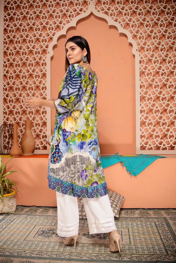 Adan's Libas - Citrus - Digital Mesuri Lawn Unstitch Shirt