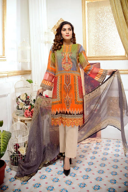 Adan's Libas - Combretum - Digital Printed and Embroidered Lawn