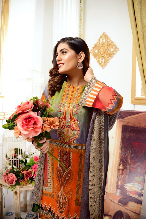 Adan's Libas - Combretum - Digital Printed and Embroidered Lawn