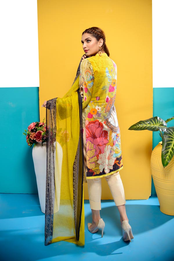 Adan's Libas - Celeste - Digital Printed and Embroidered Lawn