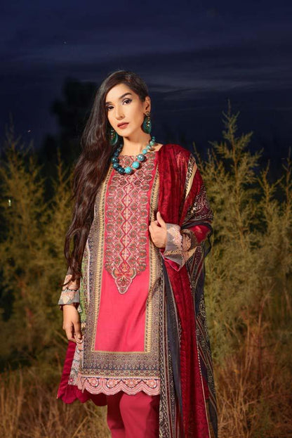 Adan's Libas - CHERRY PUNCH - DIGITAL EMBROIDERED LAWN