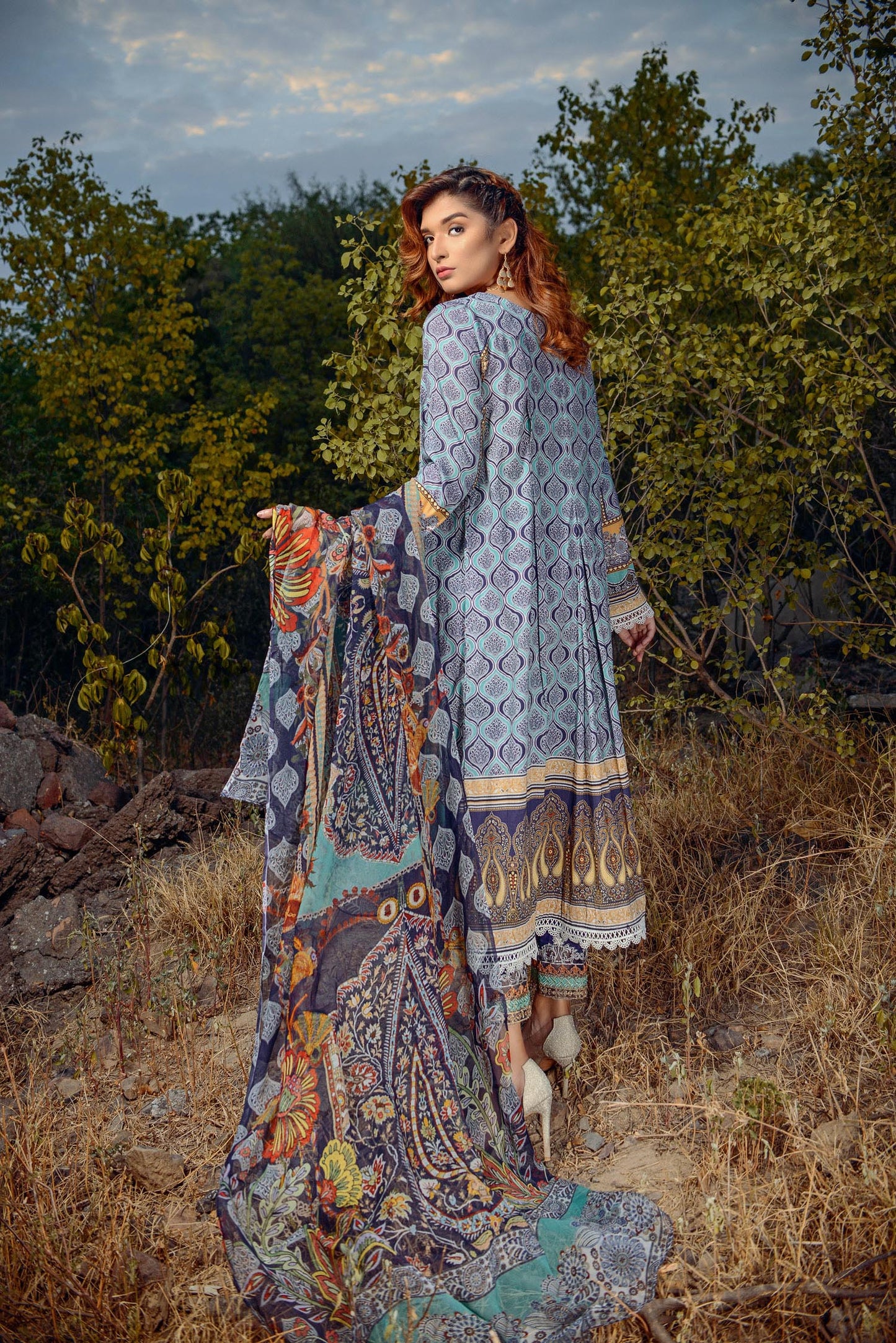 Adan's Libas - Elain - Digital Printed and Embroidered Lawn 3PC
