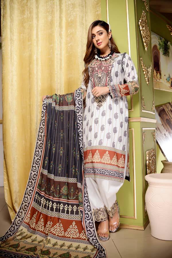 Adan's Libas - Clover - Digital Embroidered Lawn 2 Piece (Unstitch)