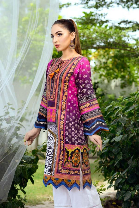 Adan's Libas - Cosmic - Digital Printed Unstitch Lawn Kurti
