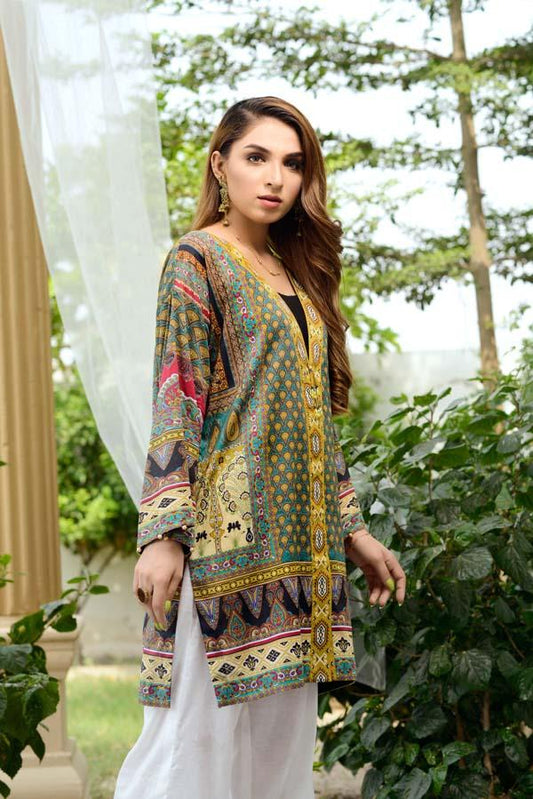 Adan's Libas - Corduroy - Digital Printed Unstitch Lawn Kurti
