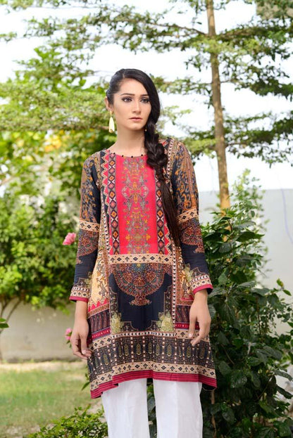 Adan's Libas - Cinder - Digital Printed Unstitch Lawn Kurti