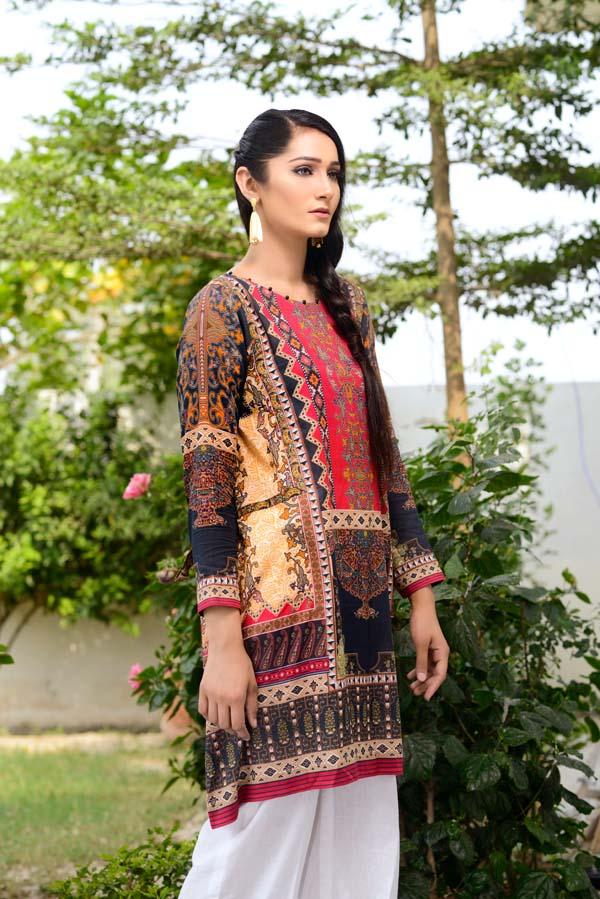 Adan's Libas - Cinder - Digital Printed Unstitch Lawn Kurti