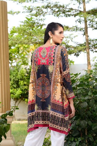 Adan's Libas - Cinder - Digital Printed Unstitch Lawn Kurti