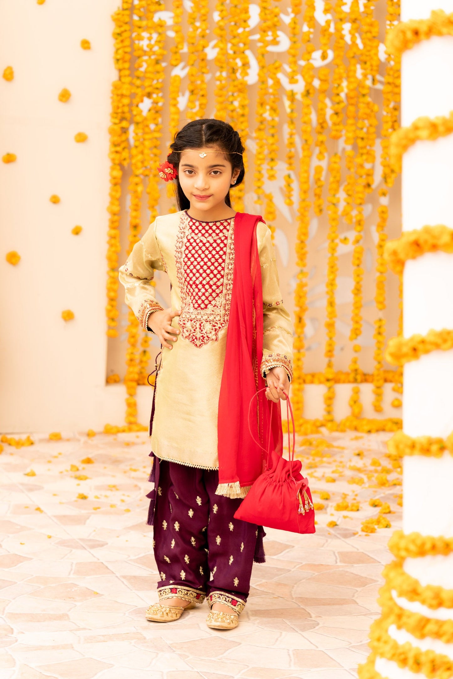 Adan's Libas - Embroidered Banarasi Suit