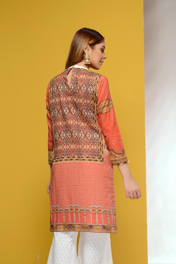 Adan's Libas - Citrine - Embroidered Lawn Stitch Shirt