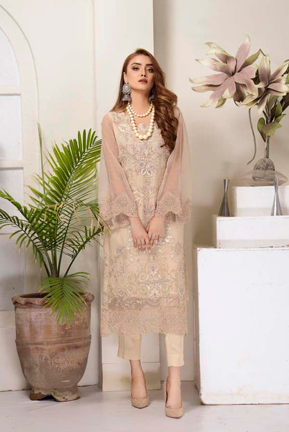 Adan's Libas - Cashmere - Hand Embellished Embroidered Organza 2 Piece