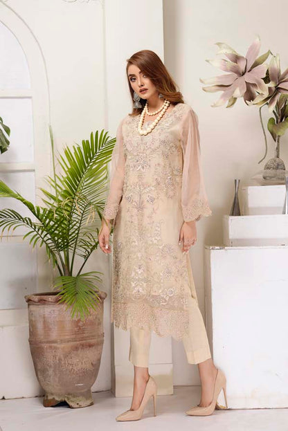 Adan's Libas - Cashmere - Hand Embellished Embroidered Organza 2 Piece