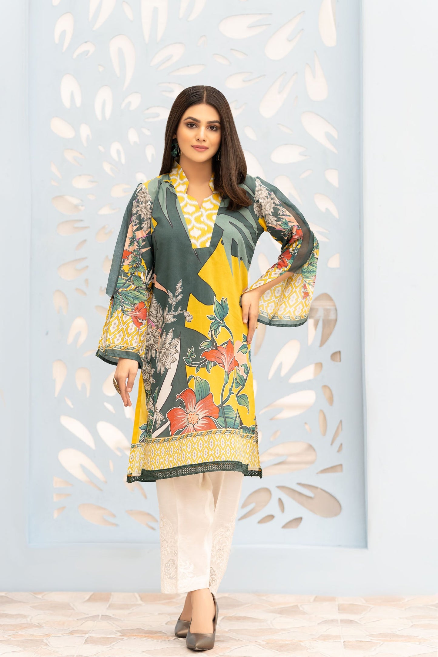 Adan's Libas - Devine - Digital Printed Stitched Lawn Kurti