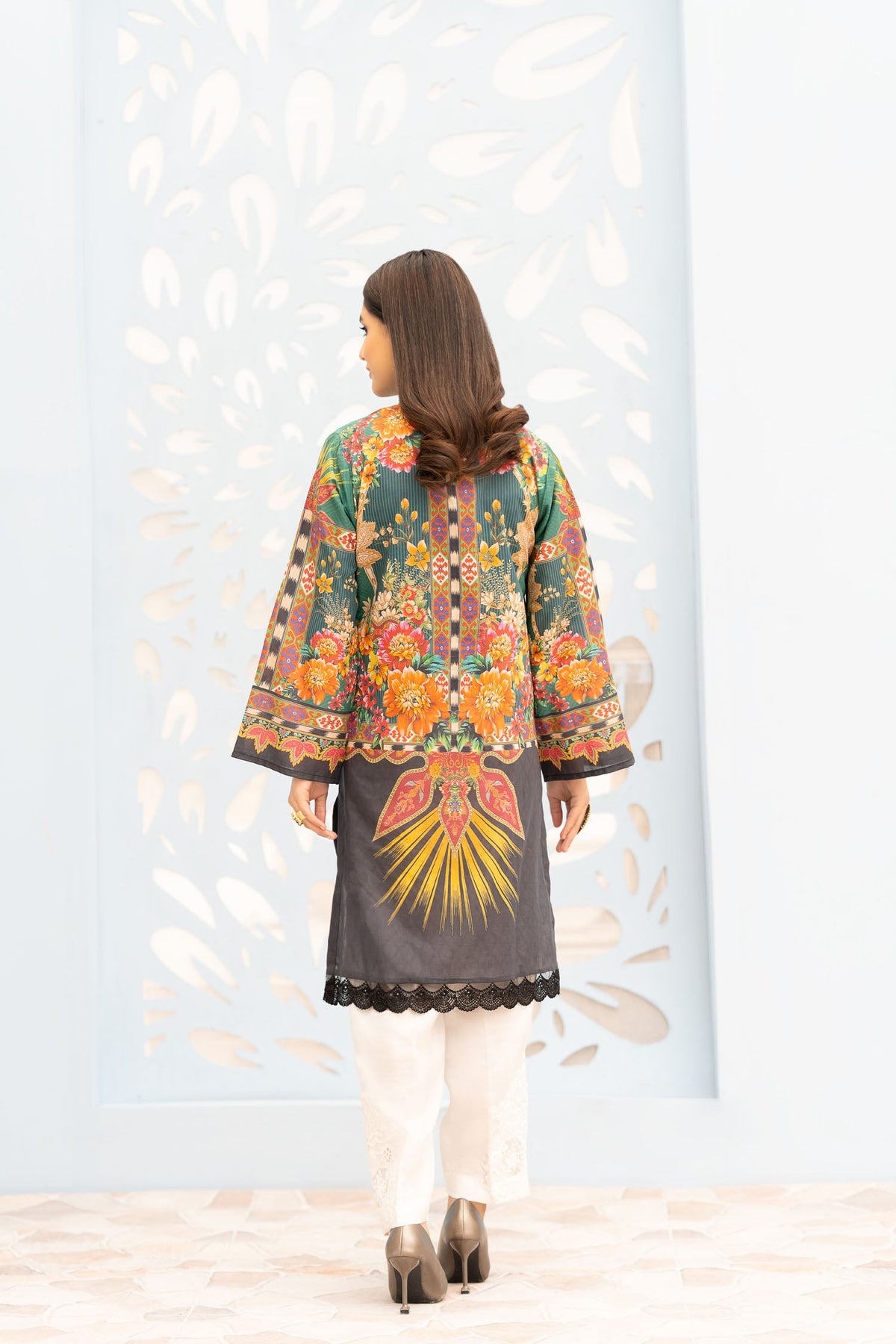 Adan's Libas - Cathin - Digital Printed Stitched Lawn Kurti