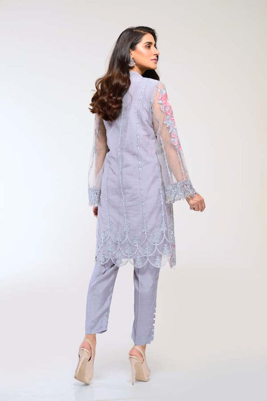 Adan's Libas - CHARM PEARL – EMBROIDERED NET 2 PIECE (UNSTITCH)